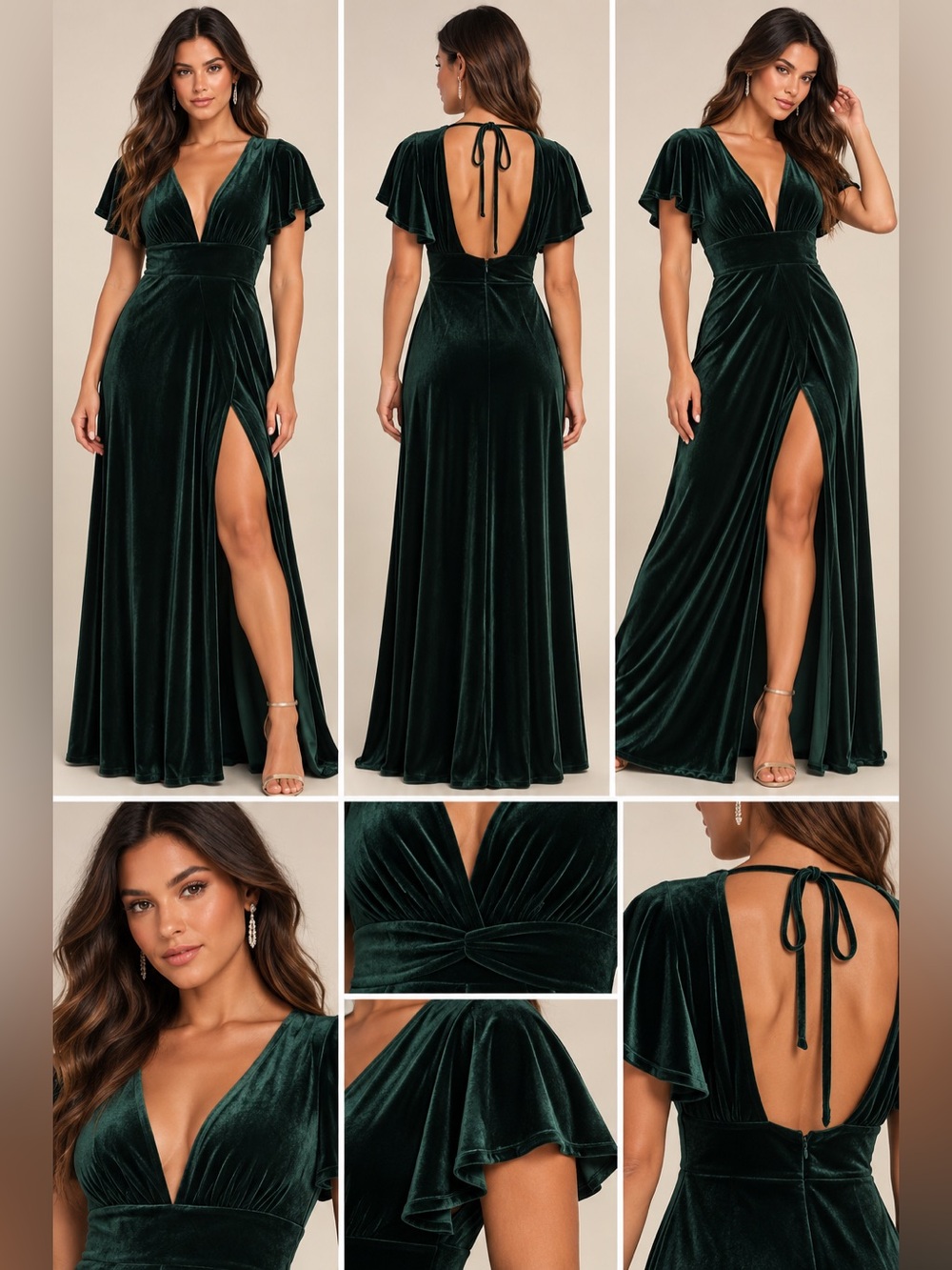 Lulus Stunning Days Emerald Green Velvet Open Back Maxi Dress XL